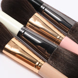 10pcs pink white nude black soft high quality face eyes private label synthetic fiber makeup brushes set