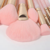 High Quality 11 Pcs Eye Face Cosmetics Soft Synthetic Hair Private Label pink Vegan Makeup Brush Set Custom Logo