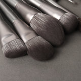 15pcs Luxury High-end Quality Silver synthetic hair goat hair Pony Hair Wooden Handle Makeup Brush Set