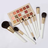 10pcs Contour Foundation Powder Double Side Synthetic white black Vegan Wholesale Private Label High Quality Luxury Professional Makeup Brush