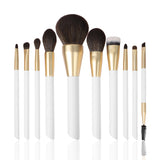 10pcs Contour Foundation Powder Double Side Synthetic white black Vegan Wholesale Private Label High Quality Luxury Professional Makeup Brush