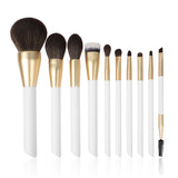 10pcs Contour Foundation Powder Double Side Synthetic white black Vegan Wholesale Private Label High Quality Luxury Professional Makeup Brush