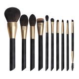 10pcs Contour Foundation Powder Double Side Synthetic white black Vegan Wholesale Private Label High Quality Luxury Professional Makeup Brush