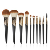 10pcs luxury synthetic high quality custom logo face eye makeup brush set