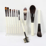 10pcs pink white nude black soft high quality face eyes private label synthetic fiber makeup brushes set