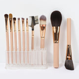 10pcs pink white nude black soft high quality face eyes private label synthetic fiber makeup brushes set