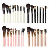 10pcs pink white nude black soft high quality face eyes private label synthetic fiber makeup brushes set